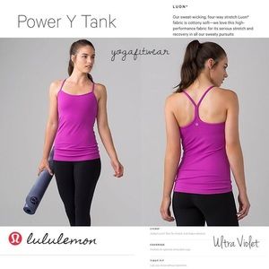 Hot Pink Lululemon Power Y Tank